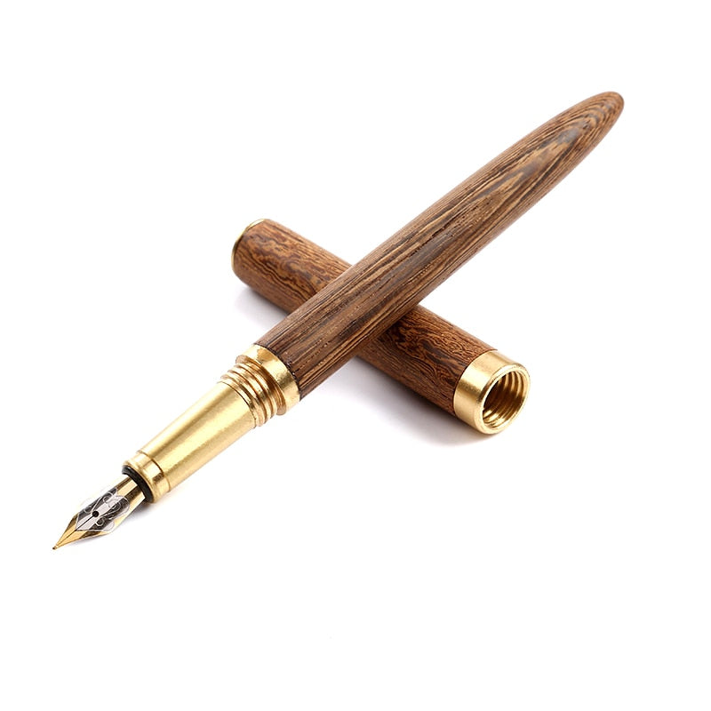The Hemmingway | Handmade Wood and Brass Fountain Pen-11