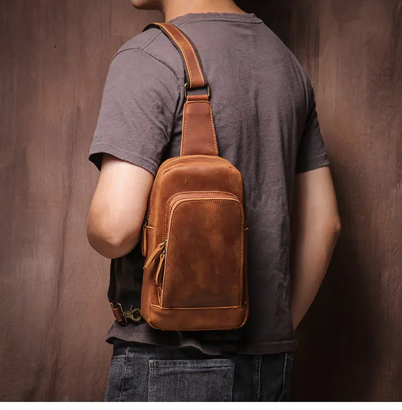 Erling Leather Sling Bag | Crossbody Leather Pack-0