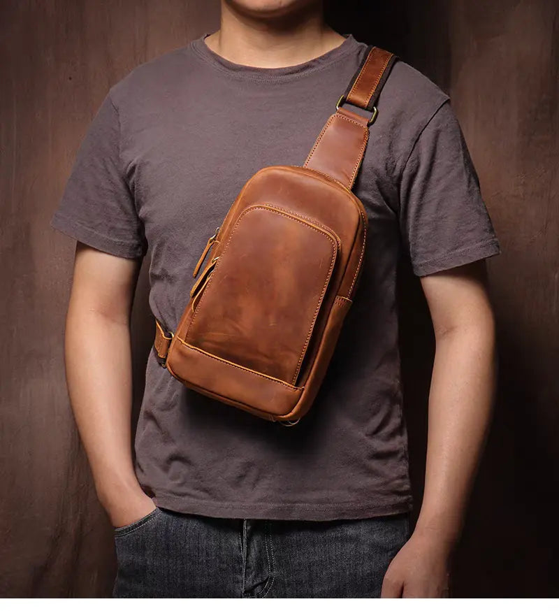 Erling Leather Sling Bag | Crossbody Leather Pack-1