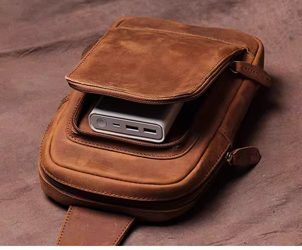 Erling Leather Sling Bag | Crossbody Leather Pack-2