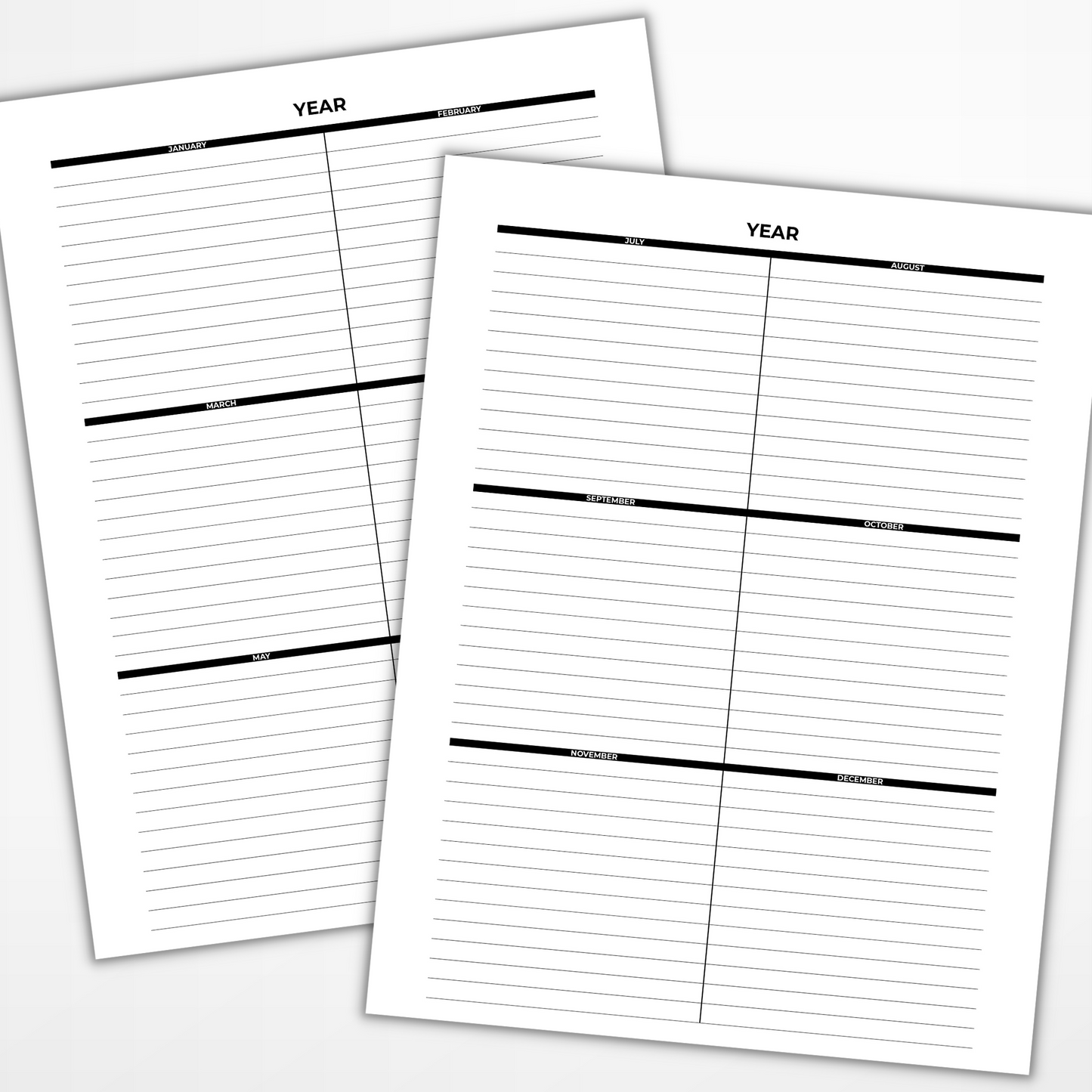 Year At-A-Glance Printable Download