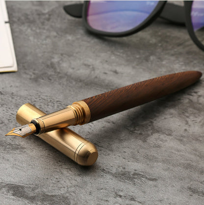 The Hemmingway | Handmade Wood and Brass Fountain Pen-0