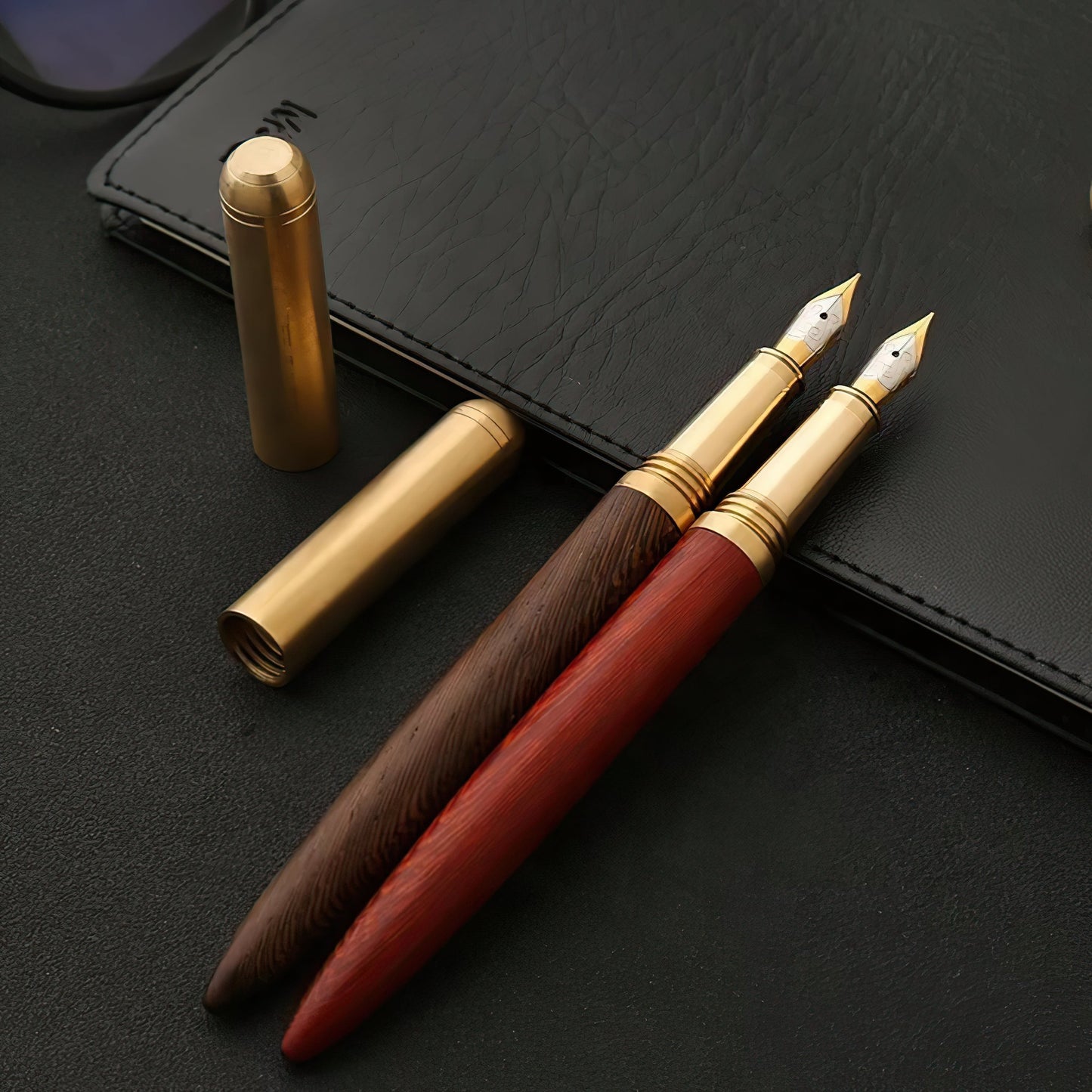 The Hemmingway | Handmade Wood and Brass Fountain Pen-8