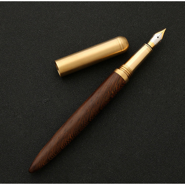 The Hemmingway | Handmade Wood and Brass Fountain Pen-15