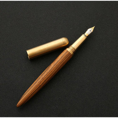 The Hemmingway | Handmade Wood and Brass Fountain Pen-17