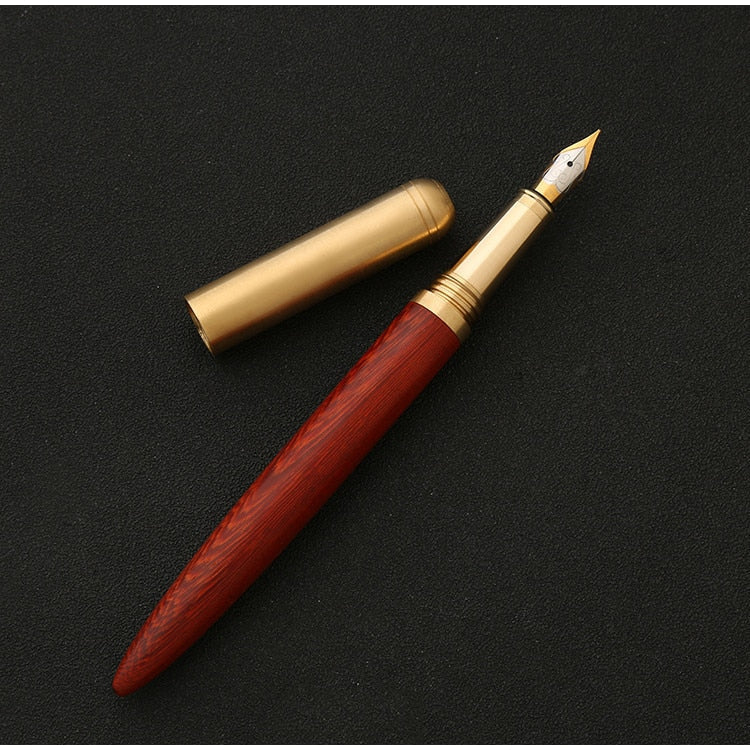 The Hemmingway | Handmade Wood and Brass Fountain Pen-18