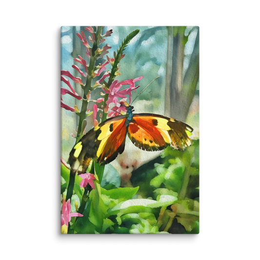 Butterfly Watercolor Canvas Print