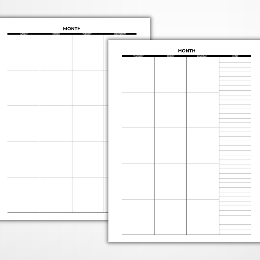 Monthly Planner Printable Download
