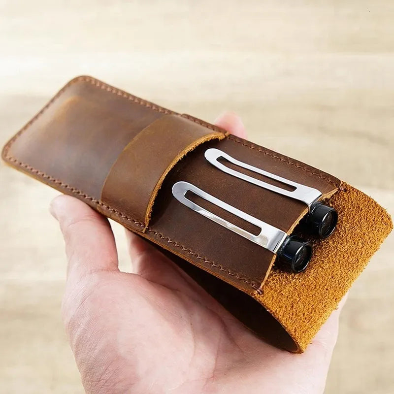 Paiman Leather Pen Holder | Handmade Leather Fountain Pen Pouch-4