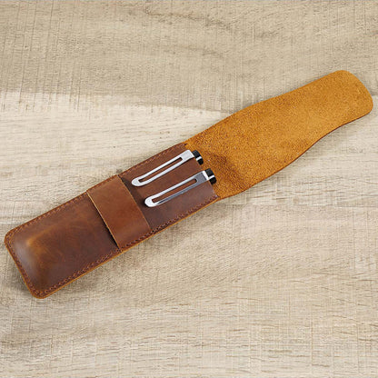 Paiman Leather Pen Holder | Handmade Leather Fountain Pen Pouch-7