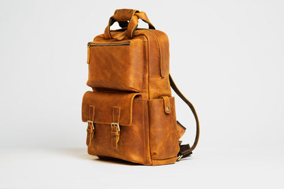 The MANN Bag | Large Capacity Leather Camera Backpack-5