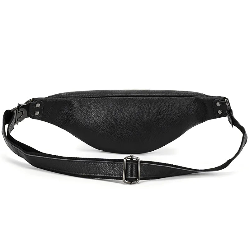 The Walcott Leather Waist Bag | Black Leather Fanny Pack-2