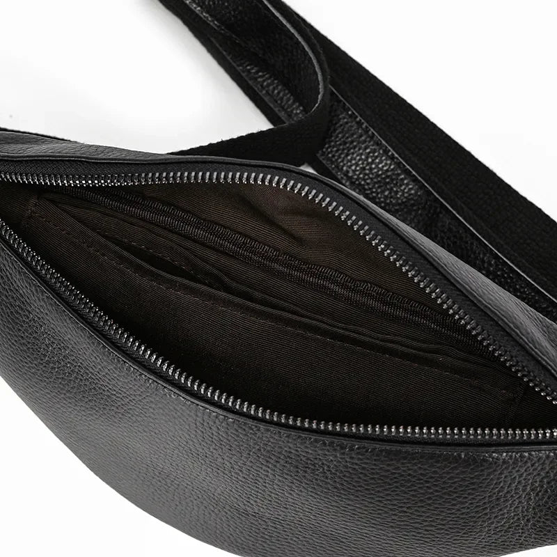 The Walcott Leather Waist Bag | Black Leather Fanny Pack-6