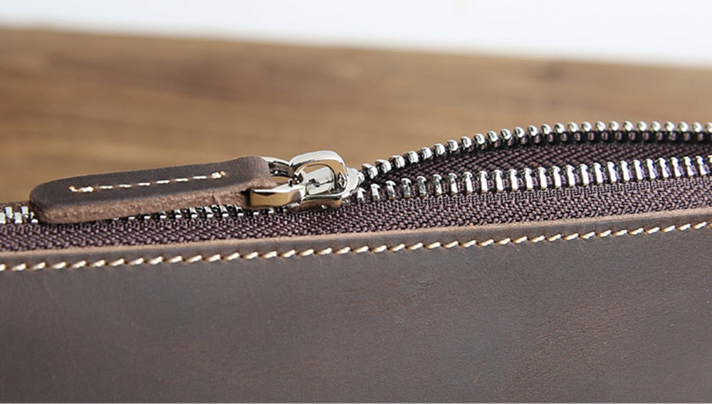 The Pallavi | Handmade Leather Pencil Case - Leather Makeup Bag-6