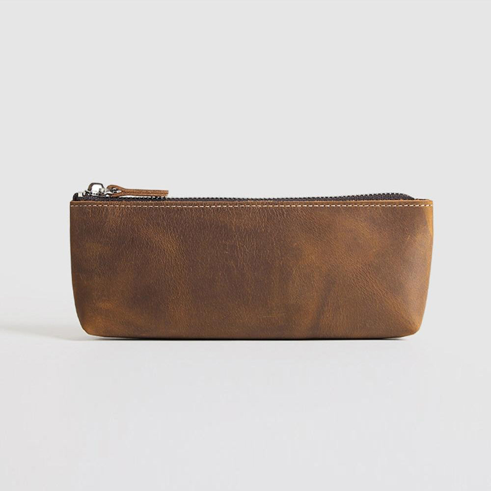 The Pallavi | Handmade Leather Pencil Case - Leather Makeup Bag-1